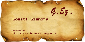 Gosztl Szandra névjegykártya